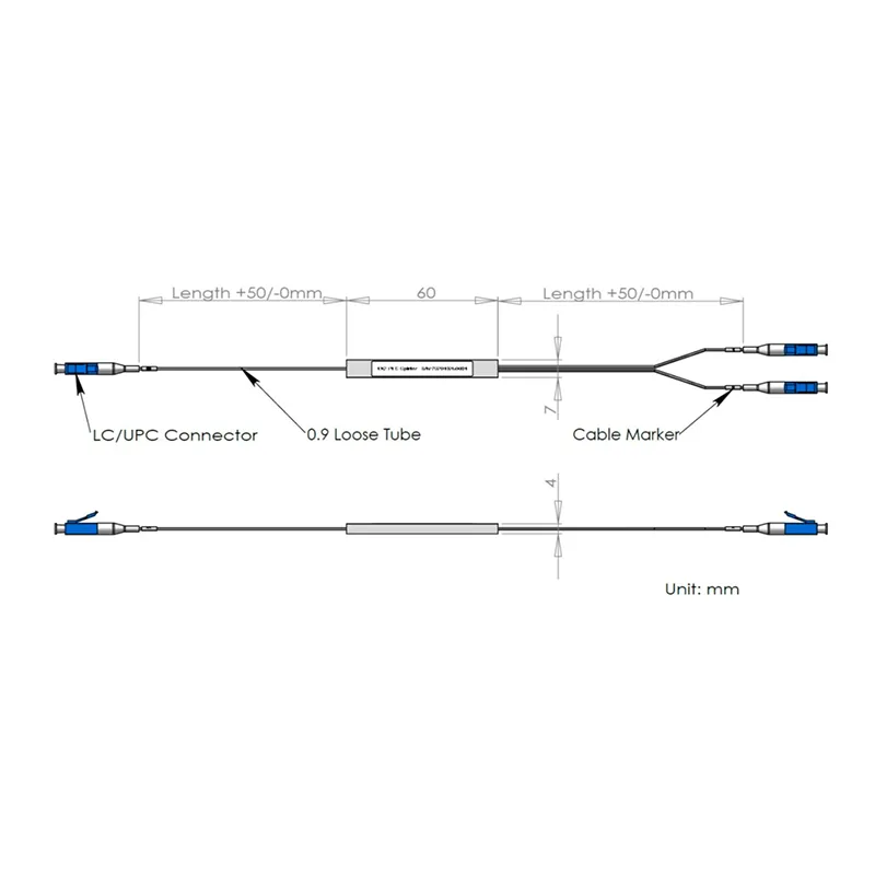 I-1 * 2 plc splitter nge-LC / nxibelelanisi