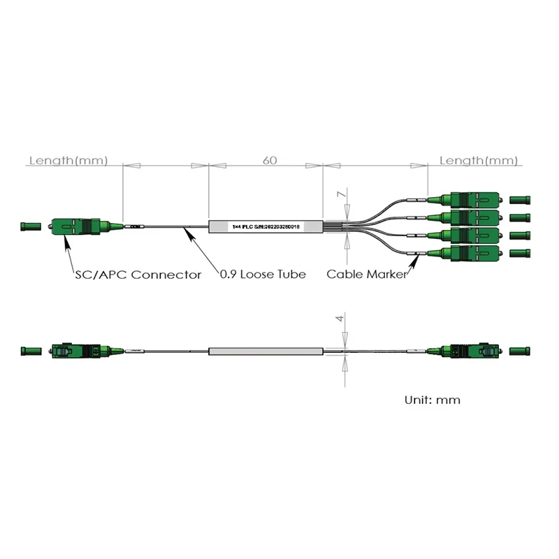 I-1 * 4 1 * 8 plc splitter