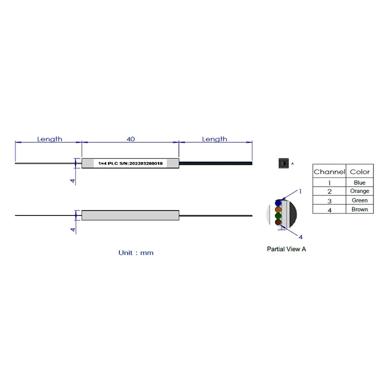 I-1 * 4 1 * 8 plc splitter (uhlobo lwefibeber)