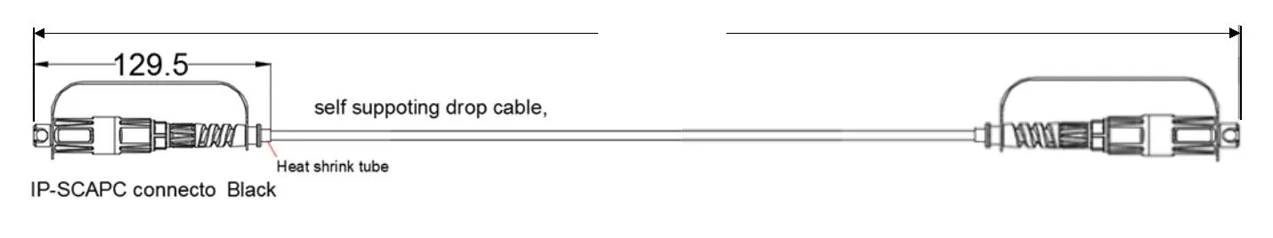 φ5mm Waterproof Fiber Cable OptiTap SC/APC Connector Patch Cord